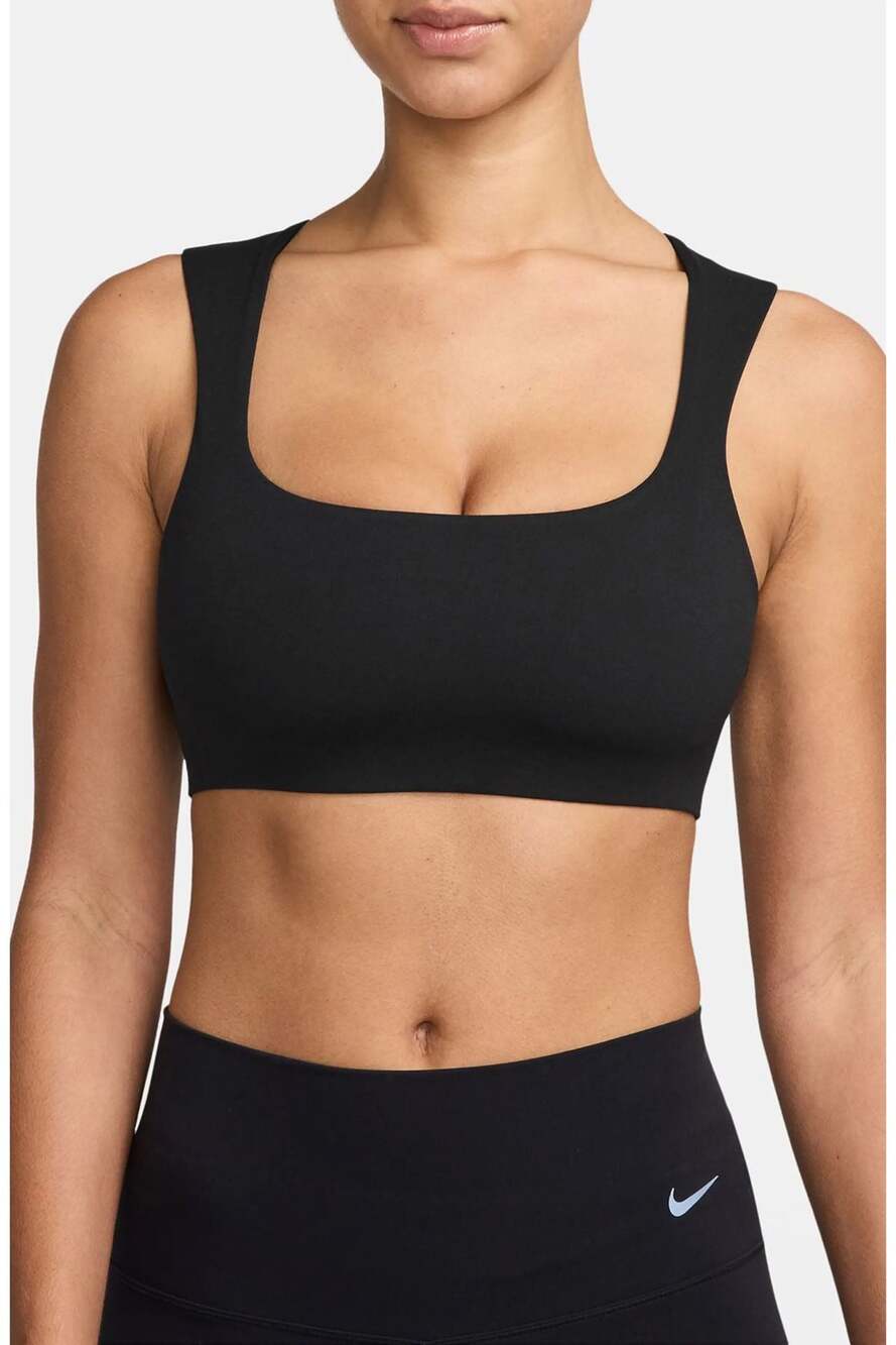 Nike Zenvy Women's Light-Support Lightly Lined Sports Bra - Black/Cool Grey NWT